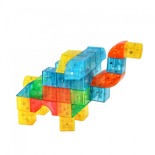 64PCS  DIY bricks figures construction blocks toys plastic pipe blocks building toys for kids