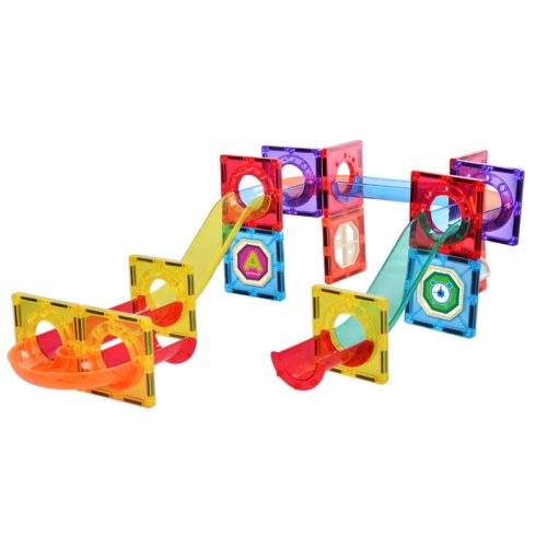 ABS Plastic Magnetic Tiles Educational 3D Blocks Building Marble Run Toys