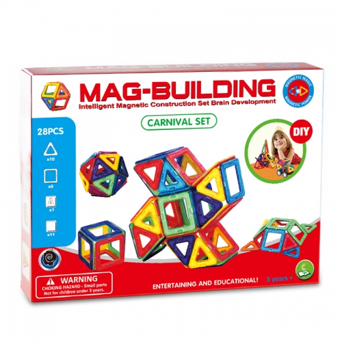 28 pcs 3D magnetic blocks child desktop fight building blocks educational toys magnetic building blocks for kids