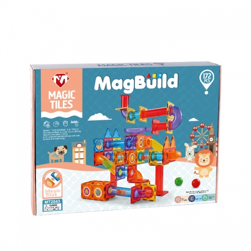 172 pcs STEM montessori toys for kids Magnetic marble run toys
