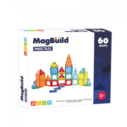 MagBuild 60pcs Magnetic Tiles