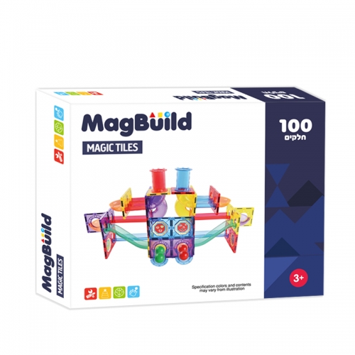 MagBuild 100pcs Magnetic Marble Run