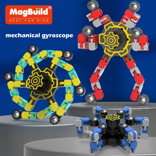 Transformable Chain Robot Toy DIY Deformation Robot Deformed Mechanical Spiral Twister Fingertip Decompression Fingertip Toy for Kids Adults